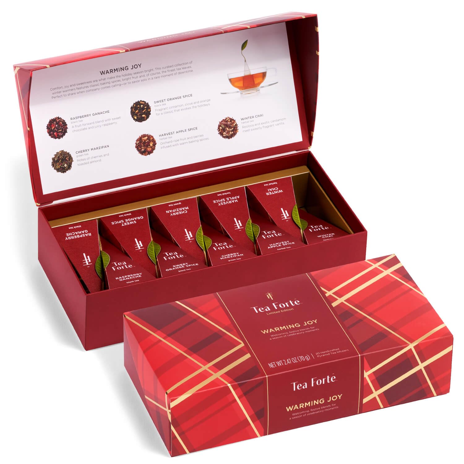 Tea Forte Warming Joy Gift Set, Holiday Spice Tea Sampler