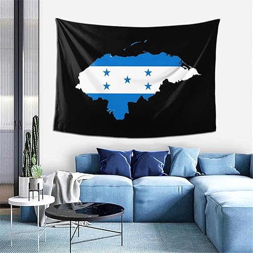Miniatura 9 de Tapiz de bandera de Honduras para colgar en la pared, manta decorativa para dormitorio, sala de estar, dormitorio, tapiz de 60 x 40 pulgadas, se