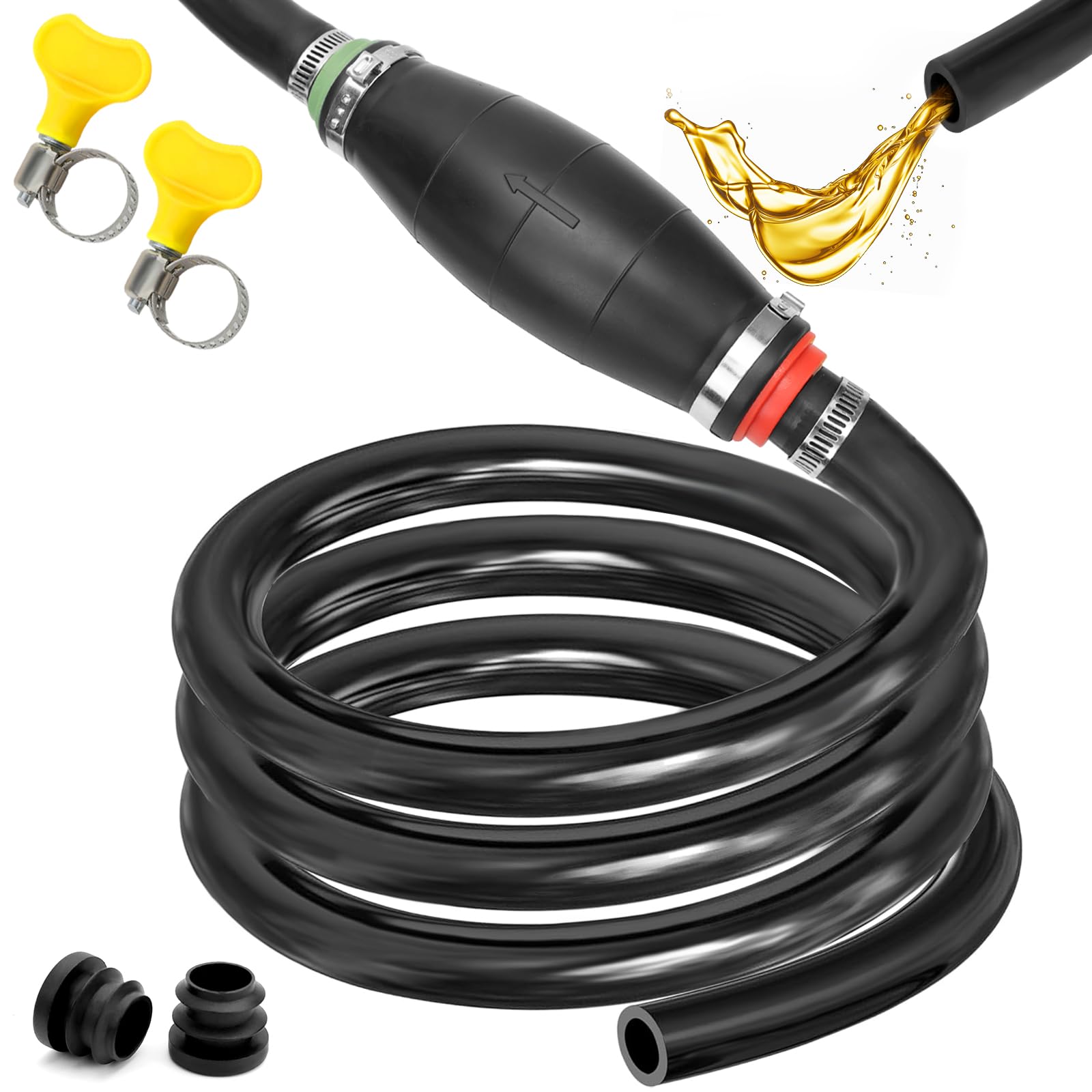 Handpumpe Umfüllpumpe Benzinpumpe Verdicken Absaugpumpe Kraftstoffpumpe Benzin Auto Handpumpe mit Vakuumfunktion für Kraftstoffe Notpumpe Benzin Diesel Wasser