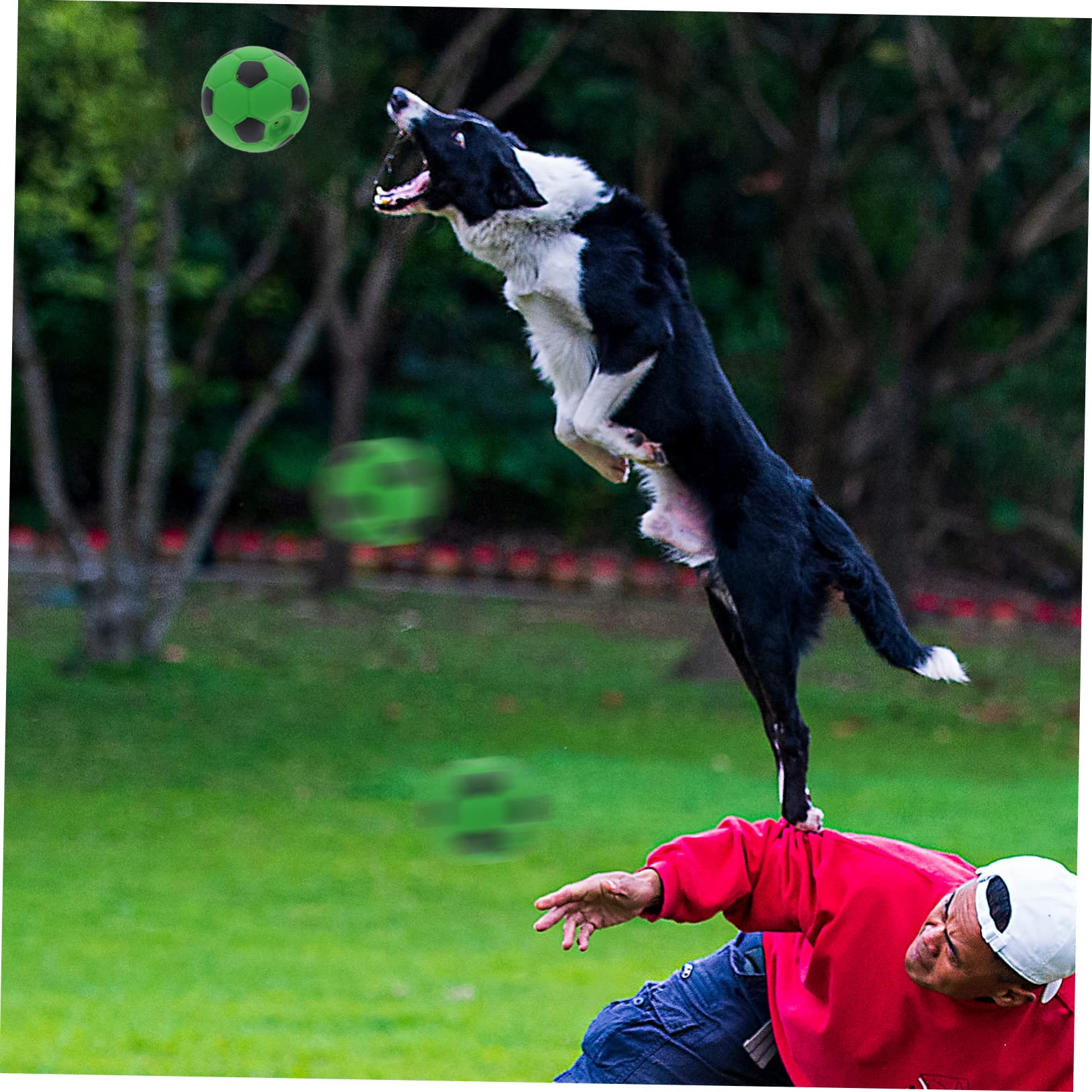SUPVOX 12piezas Juguetes Interactivos para Perros Balón De Fútbol De para Masticar Juguetes Duraderos y Resistentes para Cachorros para Limpiar Dientes y Entretenimiento