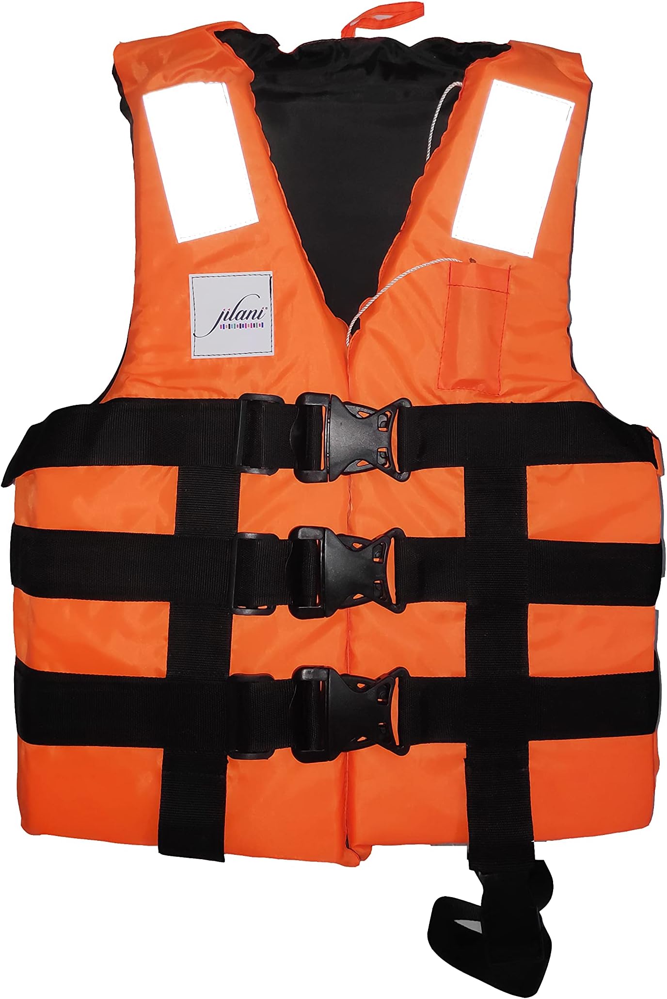 Jilani Kids Swim Jacket Life Jacket Personal Flotation Safety Life Jacket Weight Capacity Up to 80Kg Buoyancy 100N Age 6-15Years (Orange)