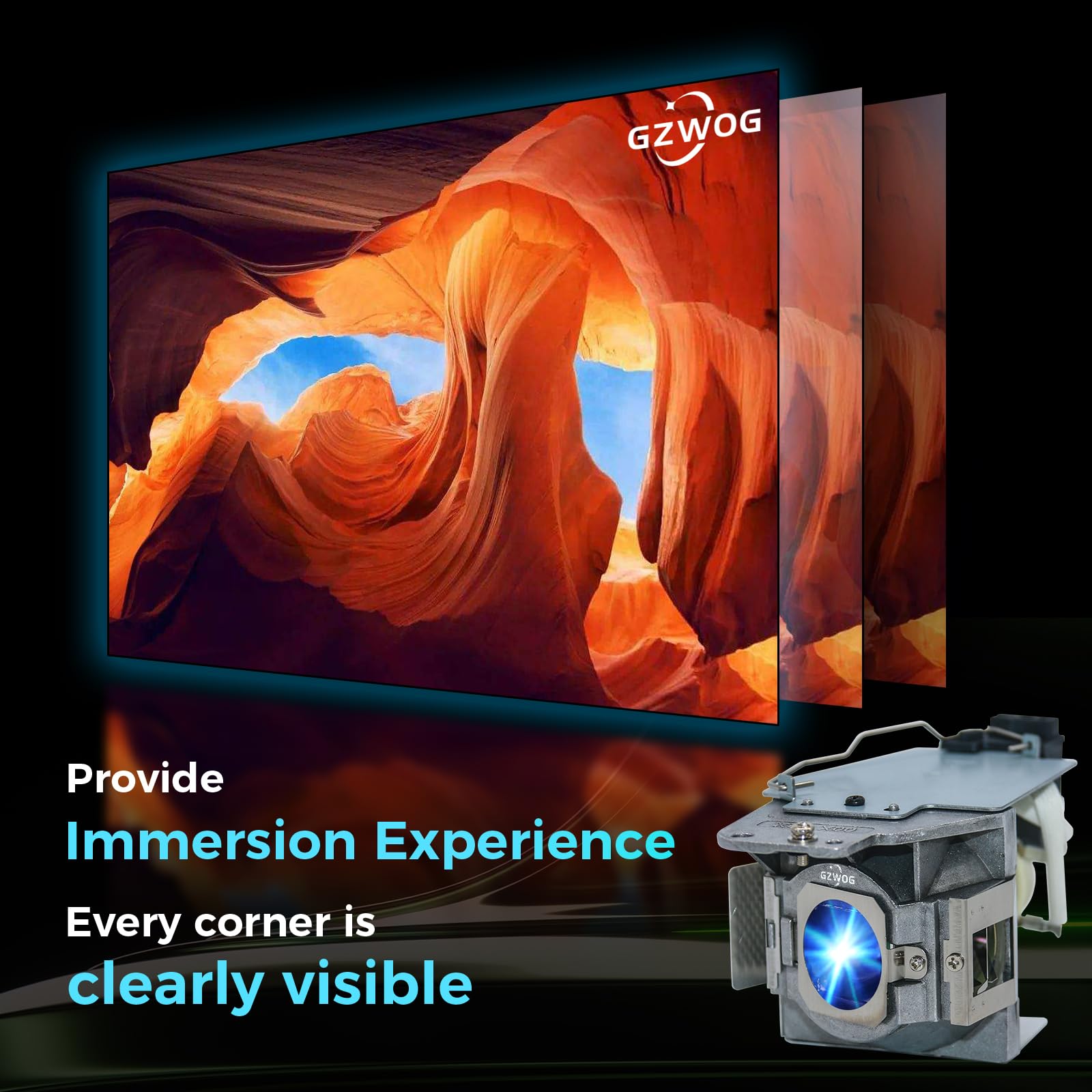 Replacement Projector Lamp Bulb With Housing For BenQ – Fits W1070+, W1080ST, MX720, MH630 & More Models