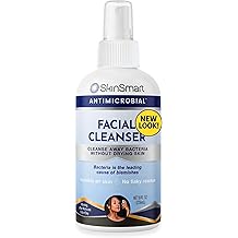 SkinSmart Antimicrobial Facial Cleanser for Breakouts &amp; Blemishes; Hypochlorous Acid Formula Targets Bacteria to Reduce Skin Irritation and Flush Pores Clean, 8 oz Spray, All Ages &amp; All Skin Types