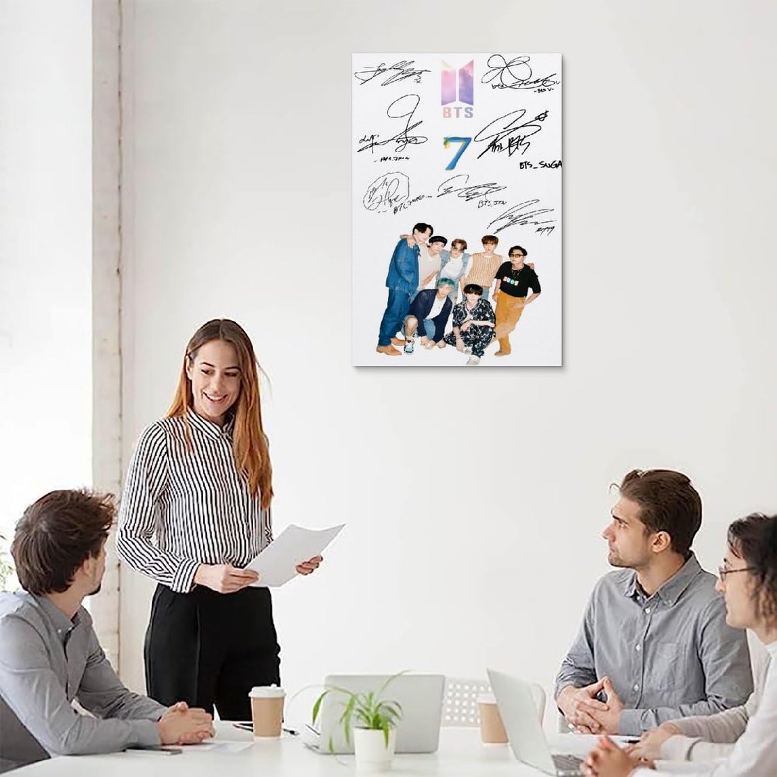 BTS.1 Wall Art Print Decorative BTS Youth Group Signature Picture