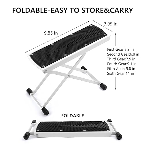 Vista 6 de Reposapiés de pedicura, antideslizante East-at Home Beauty 6 alturas ajustable resistente manicura reposapiés, trata tus pies no más doblados