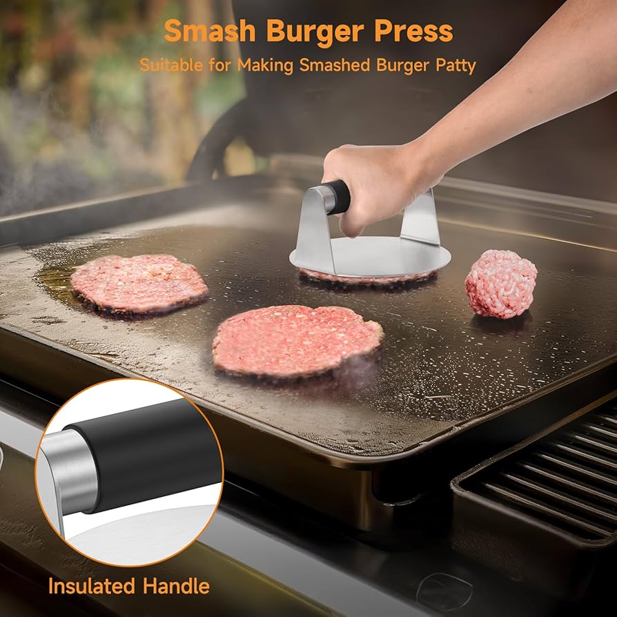 油彩『Burger Set』 Amazon.com: SHINESTAR Smash Burger Press Kit for Blackstone
