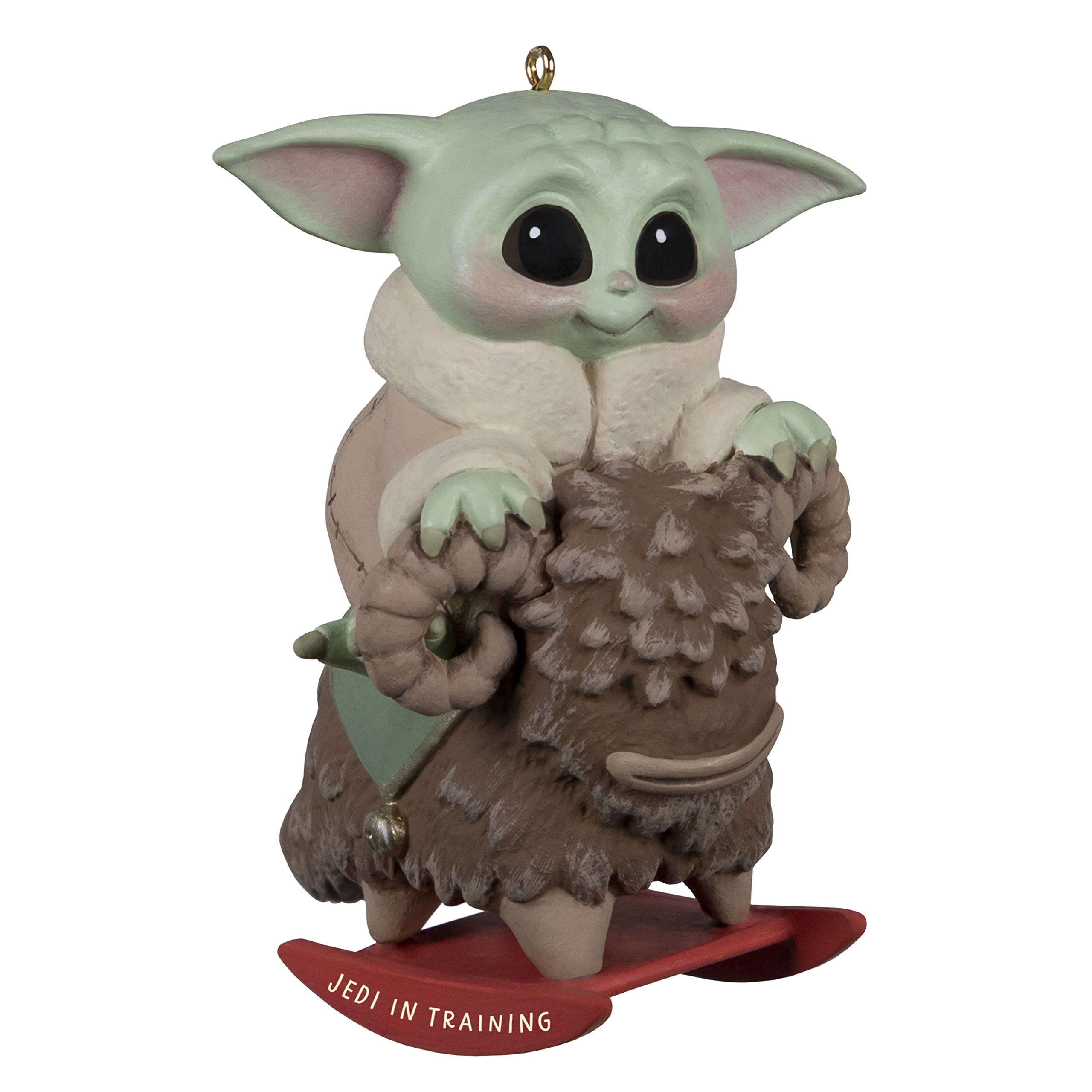 Hallmark Collectable The Mandalorian Ornament - 2022 Edition Grogu on Rocking Bantha