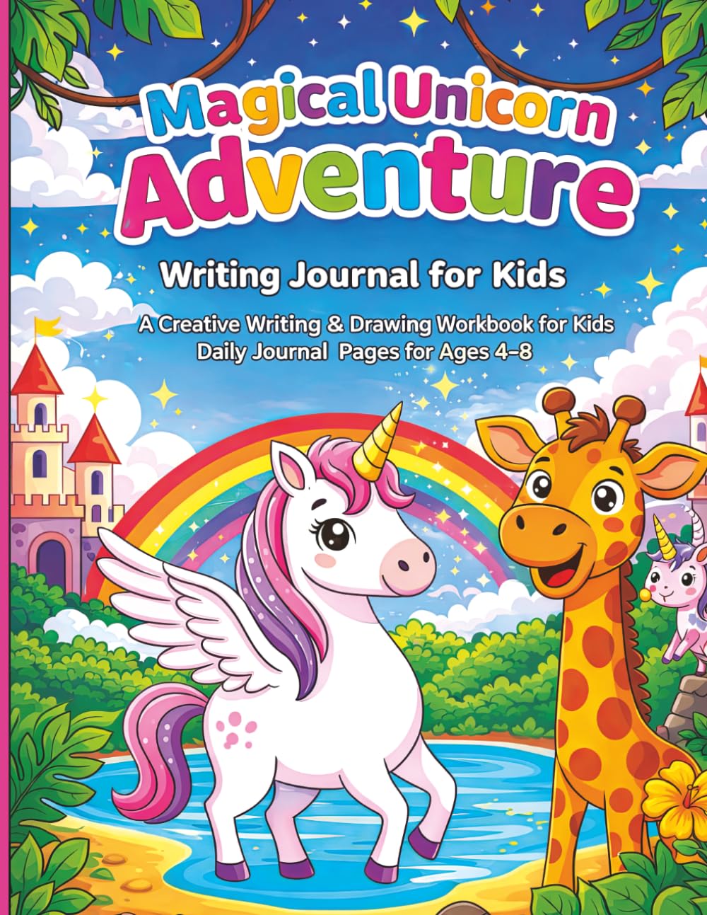 Magical Unicorn Adventure Writing & Drawing Journal: Primary Story Composition Notebook with Drawing Space | Preschool & Kindergarten Handwriting Practice for Ages 4–6