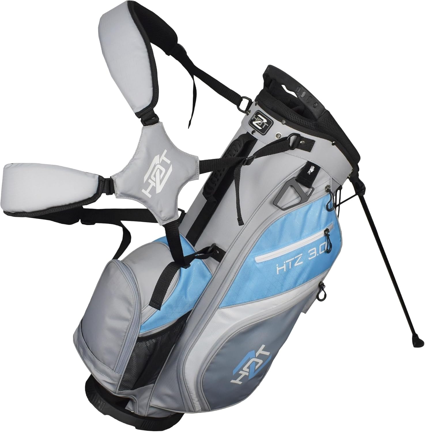 Hot-Z Golf 3.0 Premium 14 Way Divider Stand Bag Grey/Light Blue/White