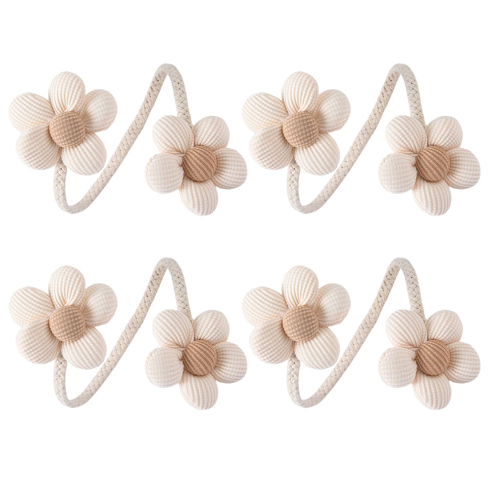 Tfaoys C 4Pieces Olorful Flower Urtain Tiebacks Metal Rope Window Drape Holders Holdbacks Lips For Home Bedroom Decoration Flower Urtain Tiebacks