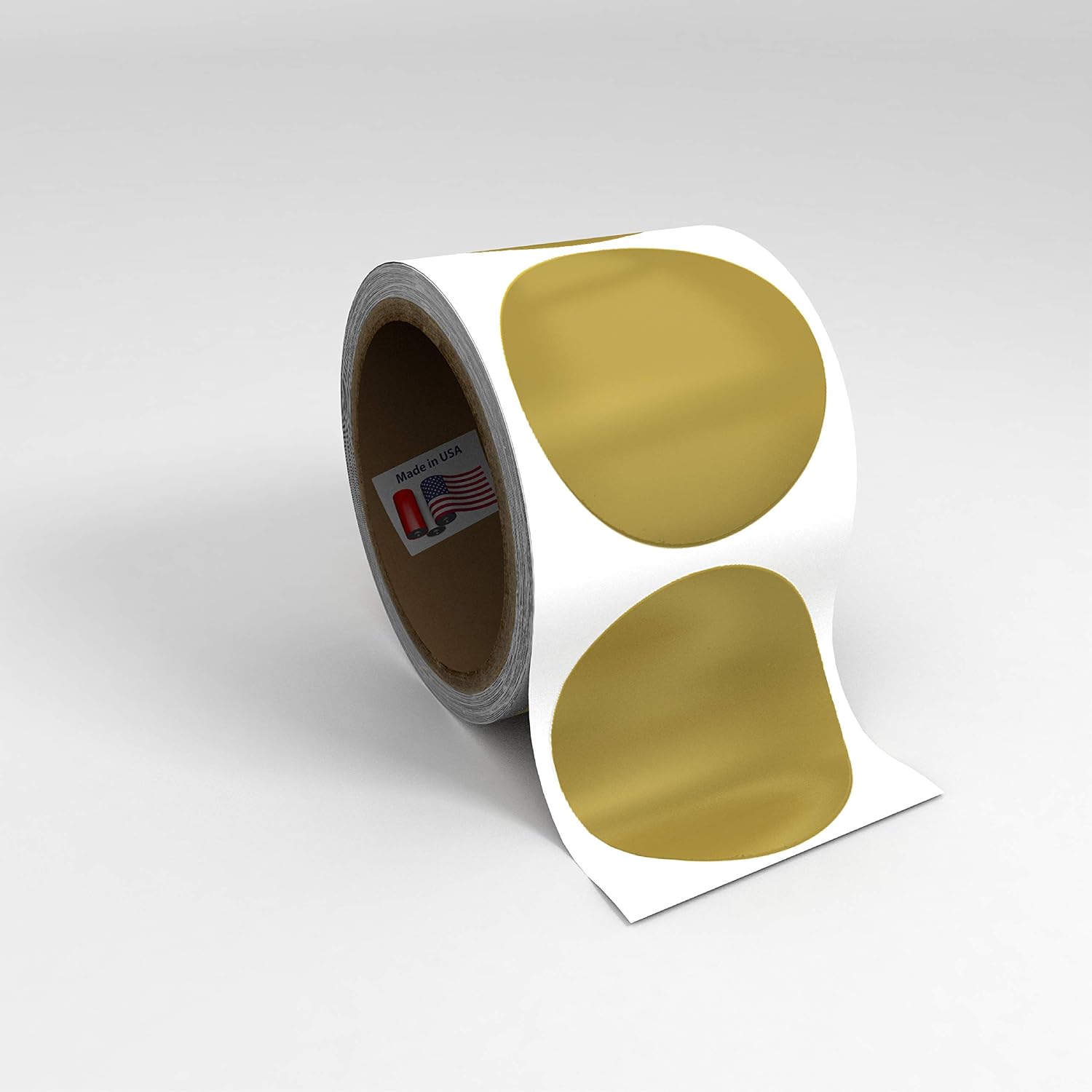 Kenco Scratch Off Stickers - Silver Scratch Off Labels Stickers - Made in The USA (Gold 2" Circle, 100 Stickers)