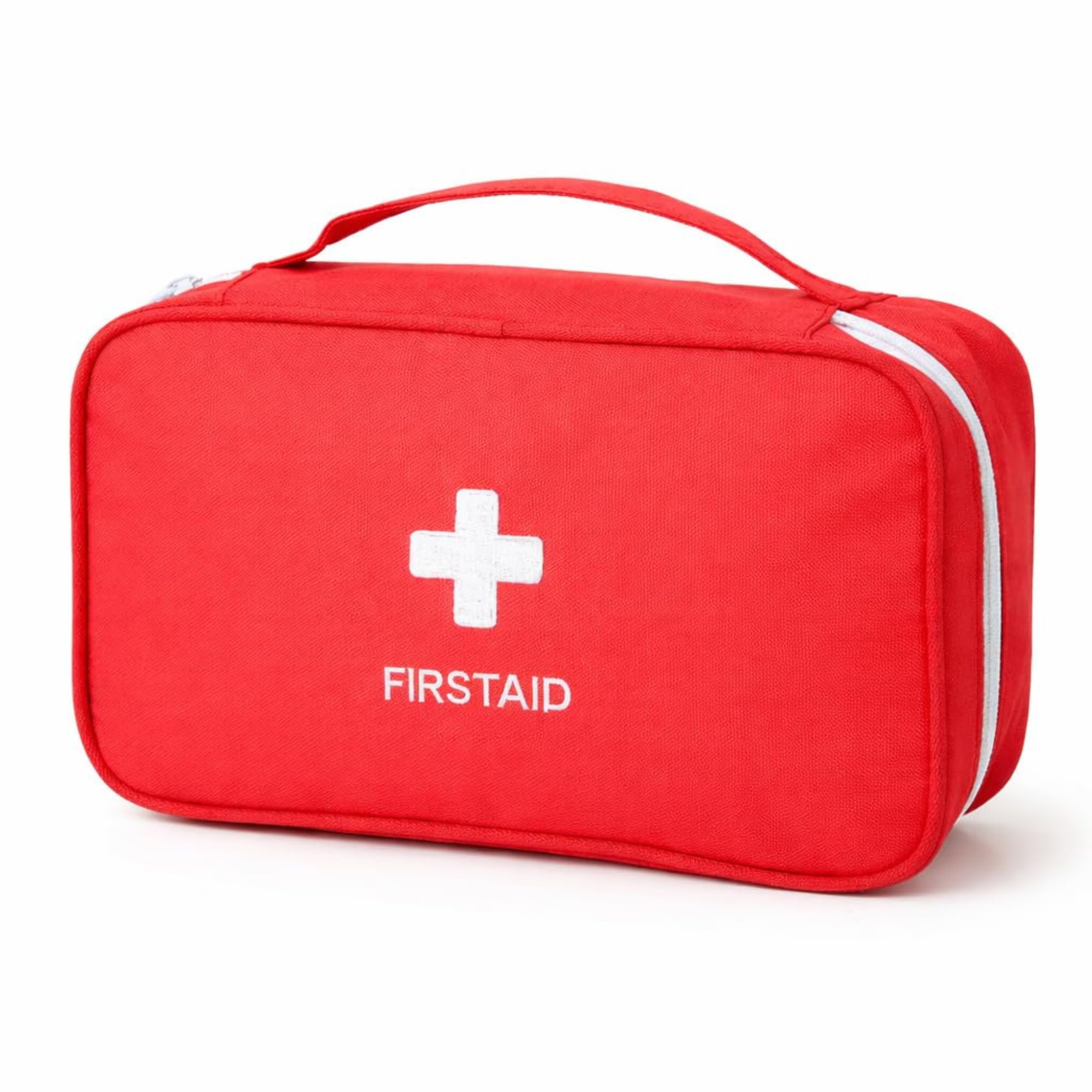 First Aid Kit Bag | Medicine Storage Box Organizer | Portable Medical Emergency Pouch with Mesh Pocket & Elastic Loops | Waterproof Travel Medicine Organizer for Home, Car, Office, Camping & Outdoor-image-15