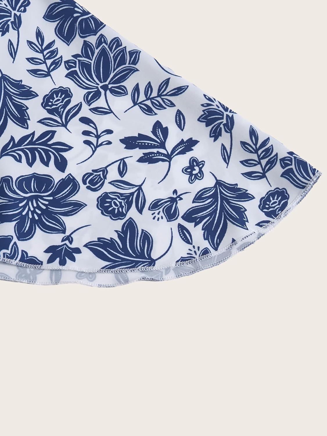 Women's Boho Floral Ruffle Dress Summer Half Sleeve A Line Flowy Sundress Beach Vacation Clothes - Image 4