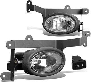 DNA MOTORING FL-ZTL-119-CH Front Bumper Fog Light Driver & Passenger Side Enhance visibility [Compatible with 06-08 Civic 2-Door Coupe]
