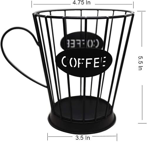 Miniatura 4 de TAMOSH Soporte para cápsulas de café, cesta de almacenamiento para encimera de cocina, soportes de almacenamiento para cápsulas de espresso