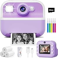 Vista 10 de Cámara Instantánea, Cámara Selfie Dual Frontal Trasera para Niños con Videos de 1080P, Regalos de Cumpleaños y Vacaciones para Niños de 3 a 12 años