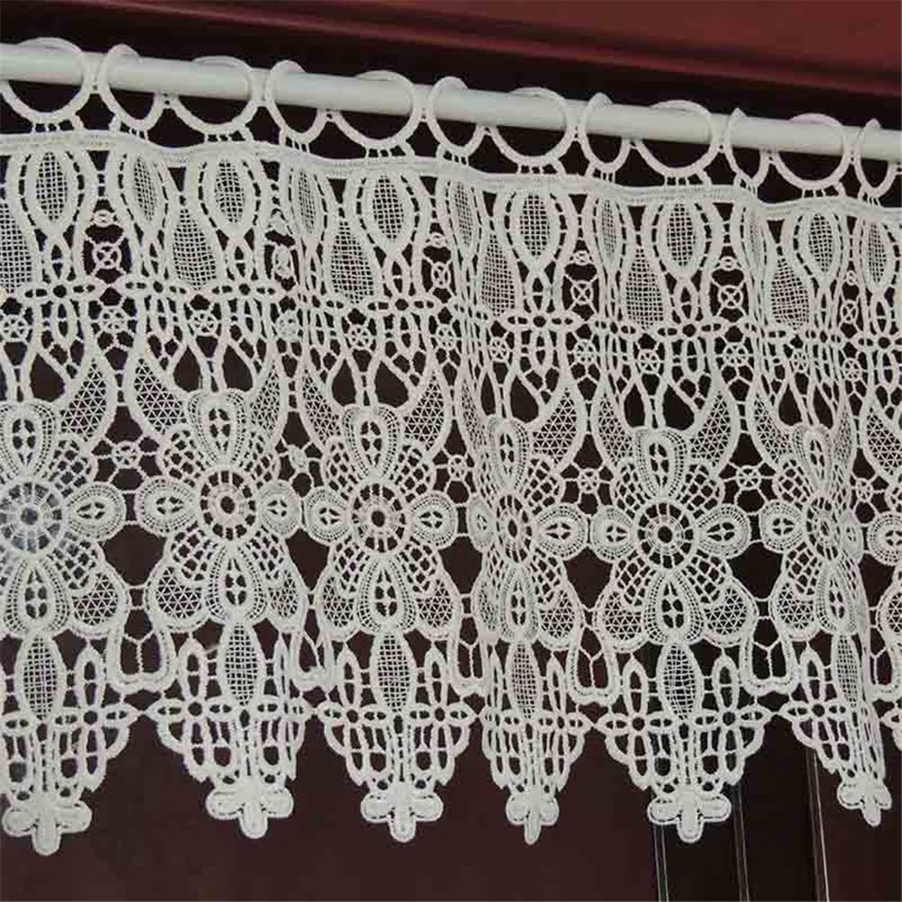 Rideau de cuisine en crochet style maison de campagne romantique pour fenetre chic