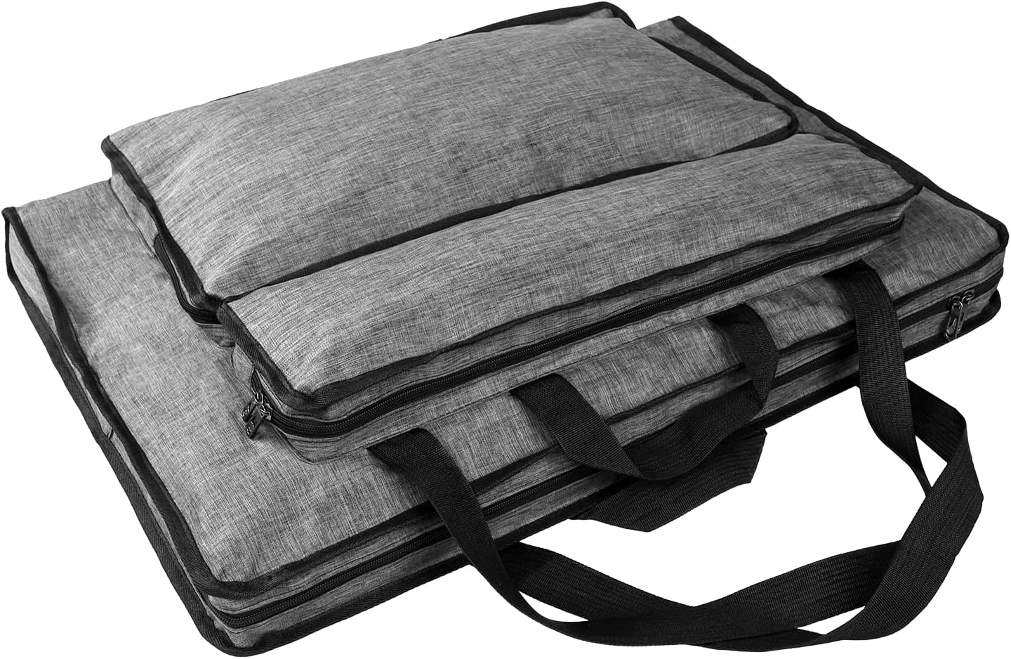 Starsouce Canvas Art Portfolio Carry Bag Multipurpose Zippered Artist Portfolios Case Tote Drawing Board Bag with Pocket for Transport Storage Painting Sketching Drawing Art Supplies, 26" x 19.7"