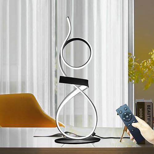 21.6 Inch Art Table Lamp with Remote Control, 3 Color