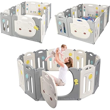 Goplus Parc Bebe Pliable Avec 14 Panneaux En Plastique Ecologiques Barriere De Securite Avec Sac De Rangement En Silicone Et Abaque Colore Jouet A L Interieur Ou L Exterieur Pour Enfant Amazon Fr Bebes Goplus Parc Bebe Pliable Avec 14 Panneaux En Plastique Ecologiques Barriere De Securite Avec Sac De Rangement En Silicone Et Abaque Colore Jouet A L Interieur Ou L Exterieur Pour Enfant Amazon Fr Bebes