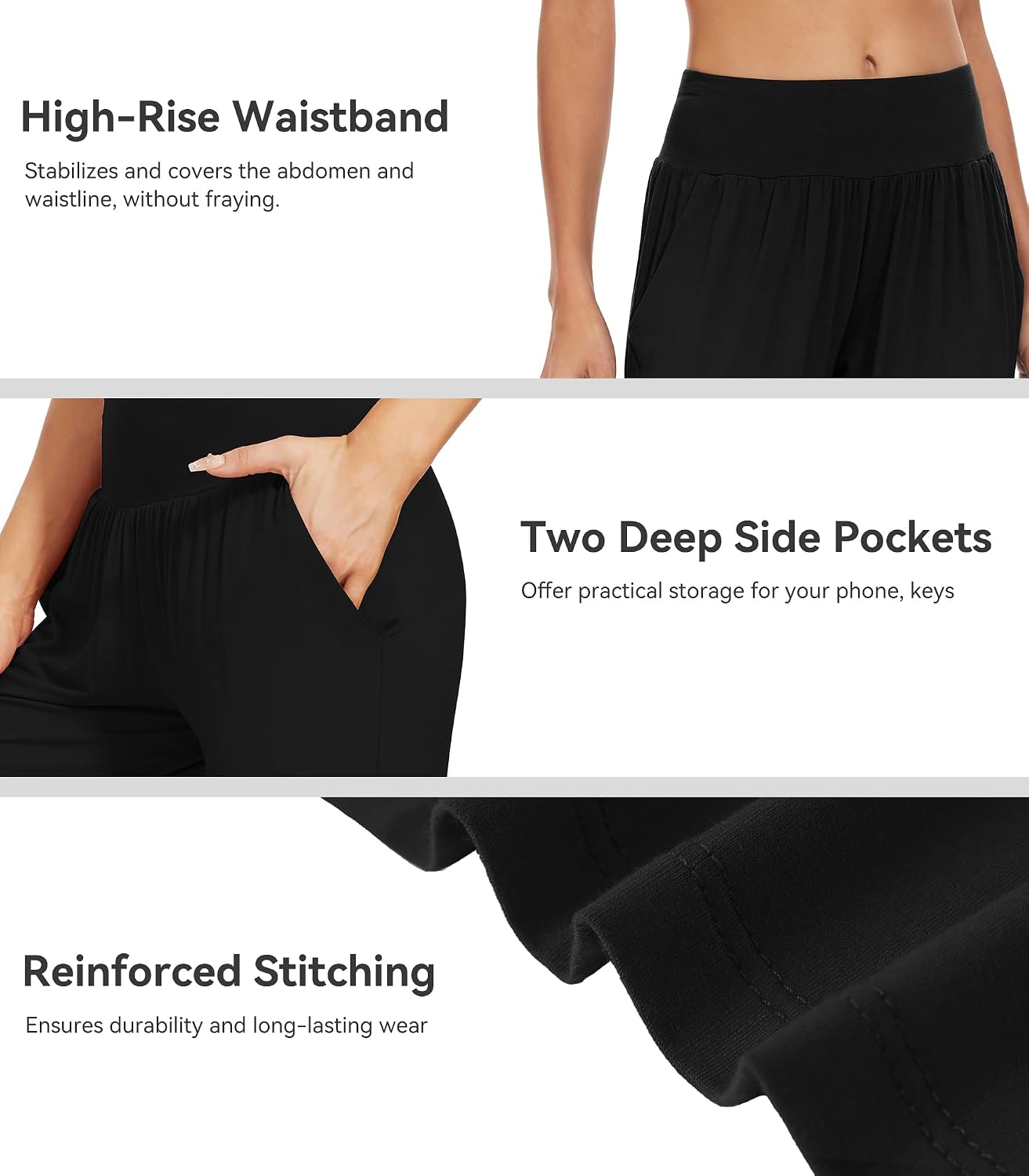 WiWi Women's Viscose from Bamboo Joggers Super Soft Pajama Pants Yoga Bottoms Cooling Lounge Sweatpants S-XXL