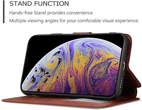 Miniatura 3 de QLTYPRI Funda para iPhone XR, Premium PU Cuero Simple Billetera Caso Ranuras Para Tarjetas Kickstand Cierre Magnético A Prueba De Golpes Flip Cover