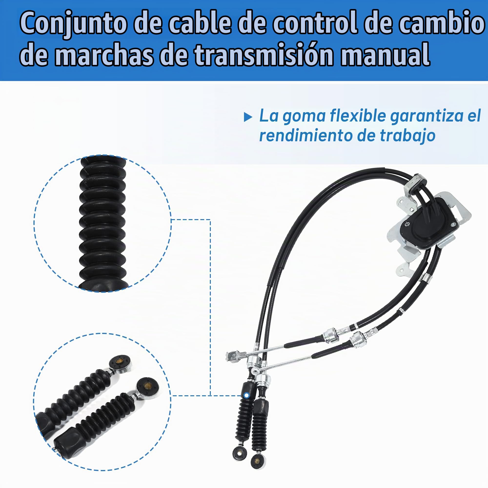 A ABSOPRO Cable De Cambio De Marchas Para Toyota Celica 00-05 1Pc | Negro, Plateado, Acero Laminado En Frío, Plástico, 139 Cm, Oe 33820-2B540 Zzt230 Zzt231, 1 Pieza
