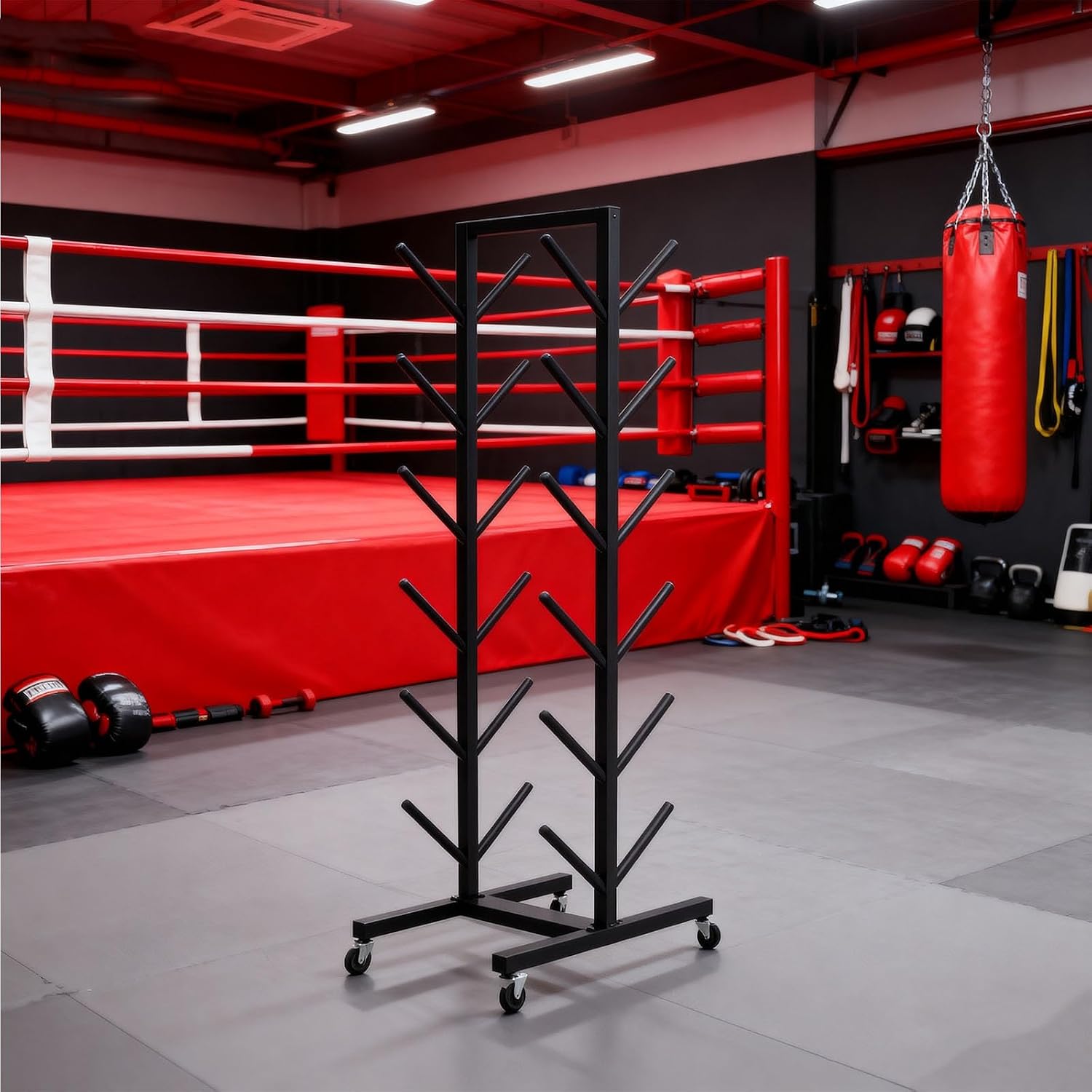 Boxing Glove Storage Rack, Boxing Glove Storage Showshelves Stand, Skateboard, Snowboard, Yoga Mat Storage Rack, for Gym Home Training Room Taekwondo Gym