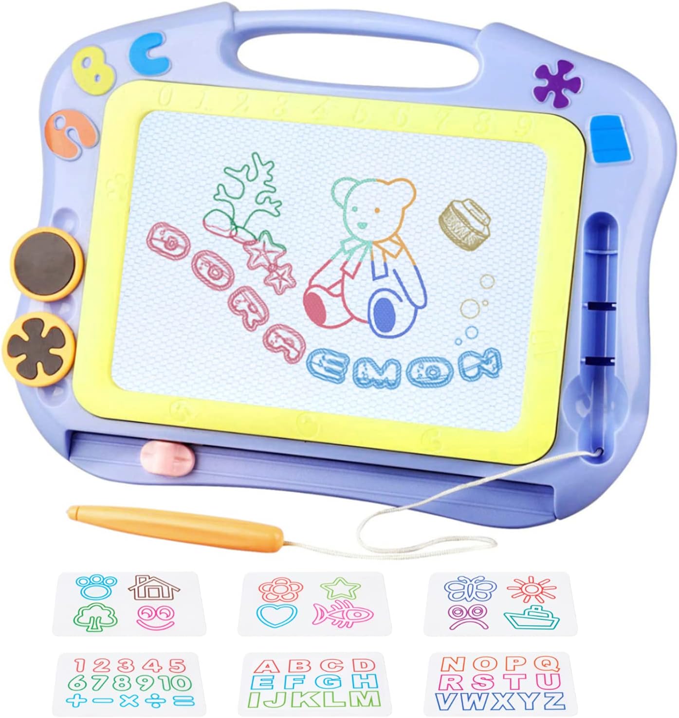 FONLLAM Magnetic Drawing Board - Magna Drawing Doodle - Drawing Board for Toddlers Girls, Boys, Erasable Sketch Pad for Writing Painting