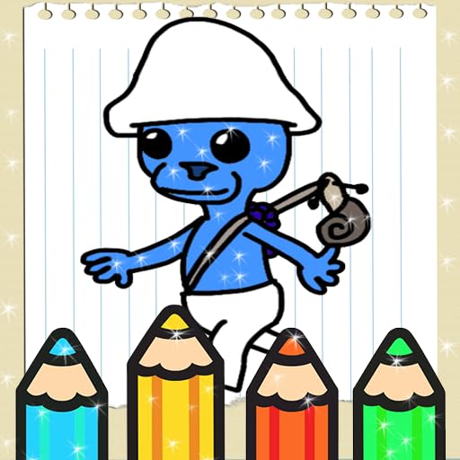 Glitter Smurf Cat Coloring Book