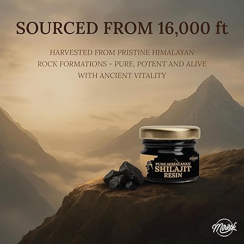 Miniatura 5 de Miresi Resina Shilajit para hombres y shilajit para mujeres - Auténtico Shilajit de grado dorado  Más de 85 minerales traza y ácido fúlvico  Apoya
