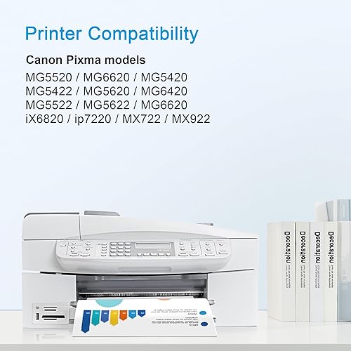 Miniatura 2 de Wiseta Paquete de valor de 5 colores 250 251 XL Compatible para cartuchos de tinta Canon PGI-250XL CLI-251XL para usar con Pixma IX6820 MX922 MX920