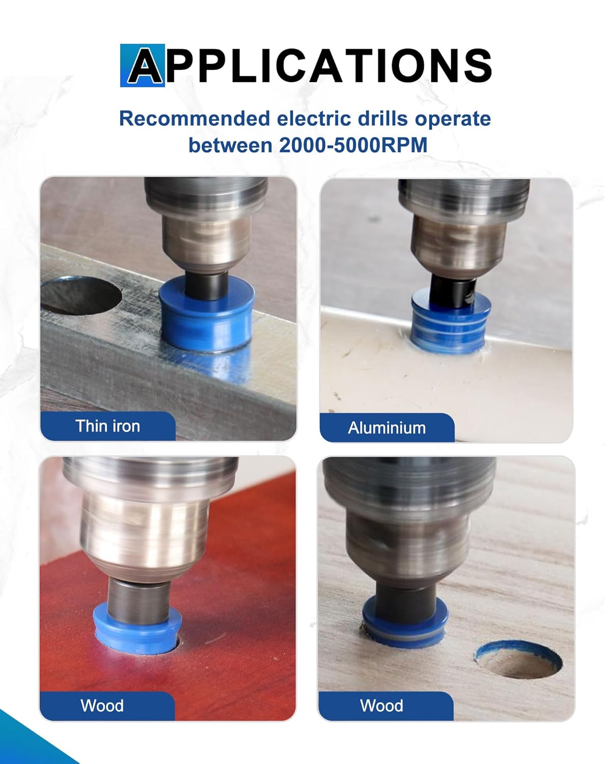 Bi-Metal Hole Saw Sets 3PCS, 20mm 25mm 32mm Cobalt M42 Bimetal Circular Hole Drill Kit, Thin Wall Wood Drill with Arbors, for Thin Metal, Copper,Aluminum,Wood, Plastics