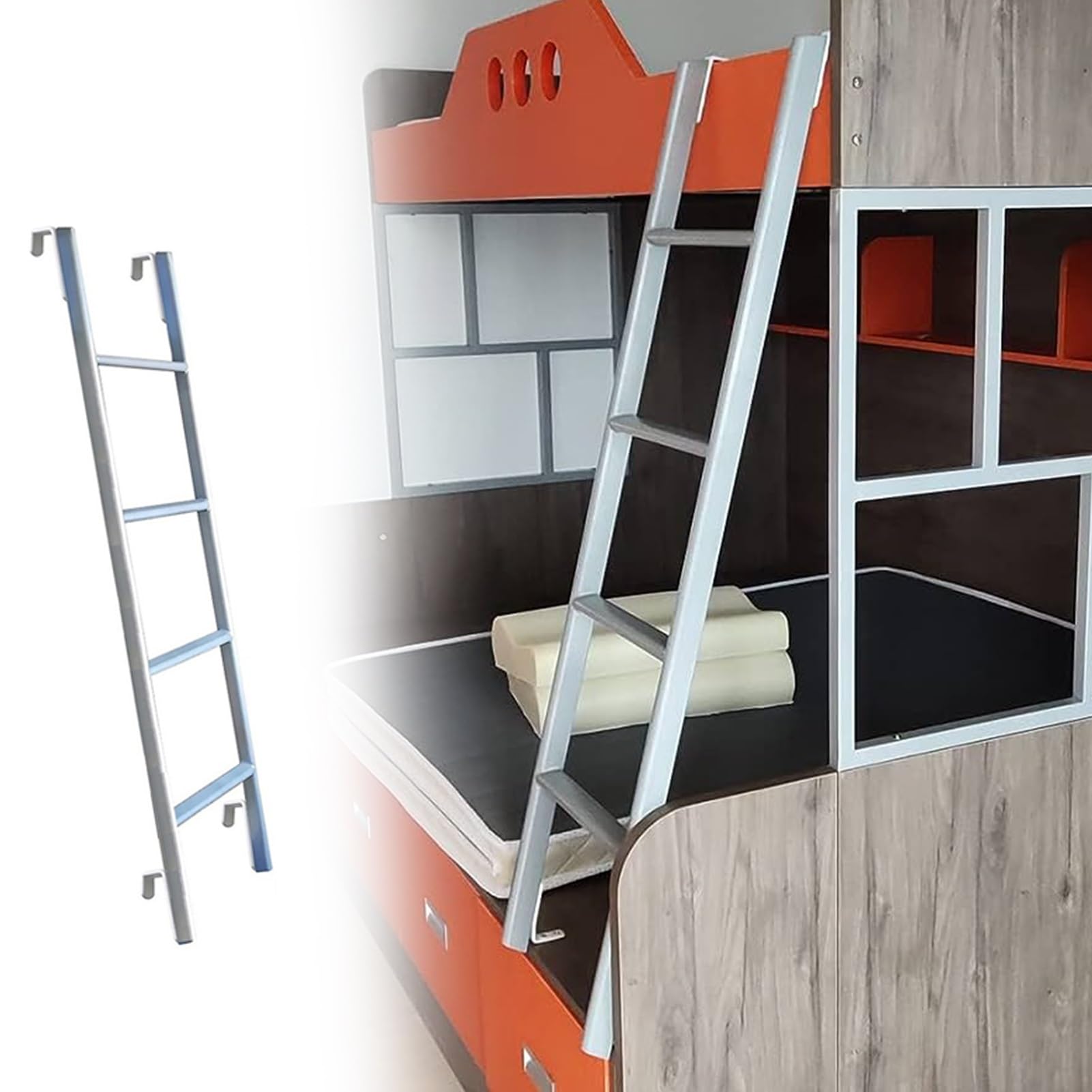 Échelle de lit superposé pour camping-car et mezzanine un escabeau robuste gain de place