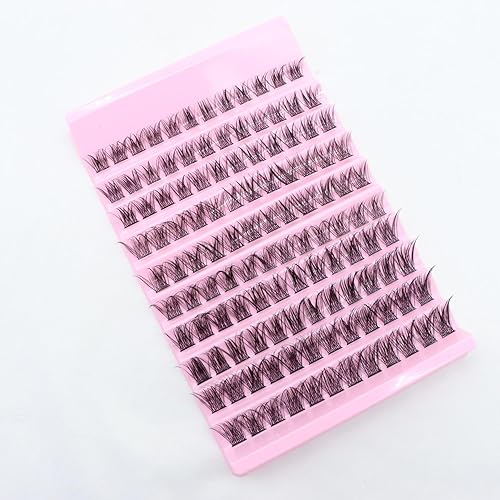 Lash Clusters D Curl 8-16mm Fluffy Thick Volume Eyelash Clusters Extensions DIY Individual Lashes Wispy at Home (LC050)(LC050)