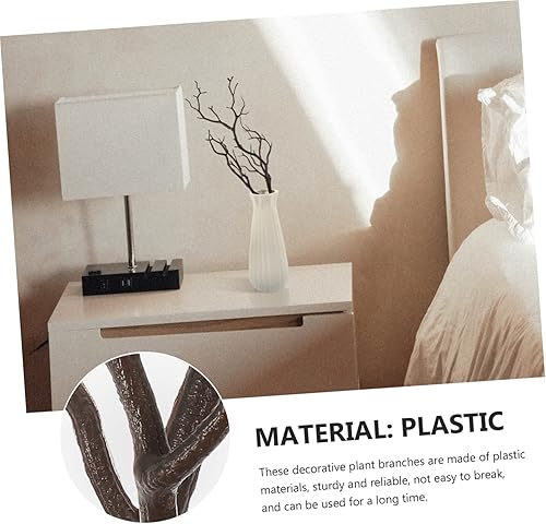 Miniatura 6 de ABOOFAN 2 juegos de ramas decorativas de árbol de relleno de florero de tallos artificiales DIY diadema ramas para el hogar 4 piezas x 2