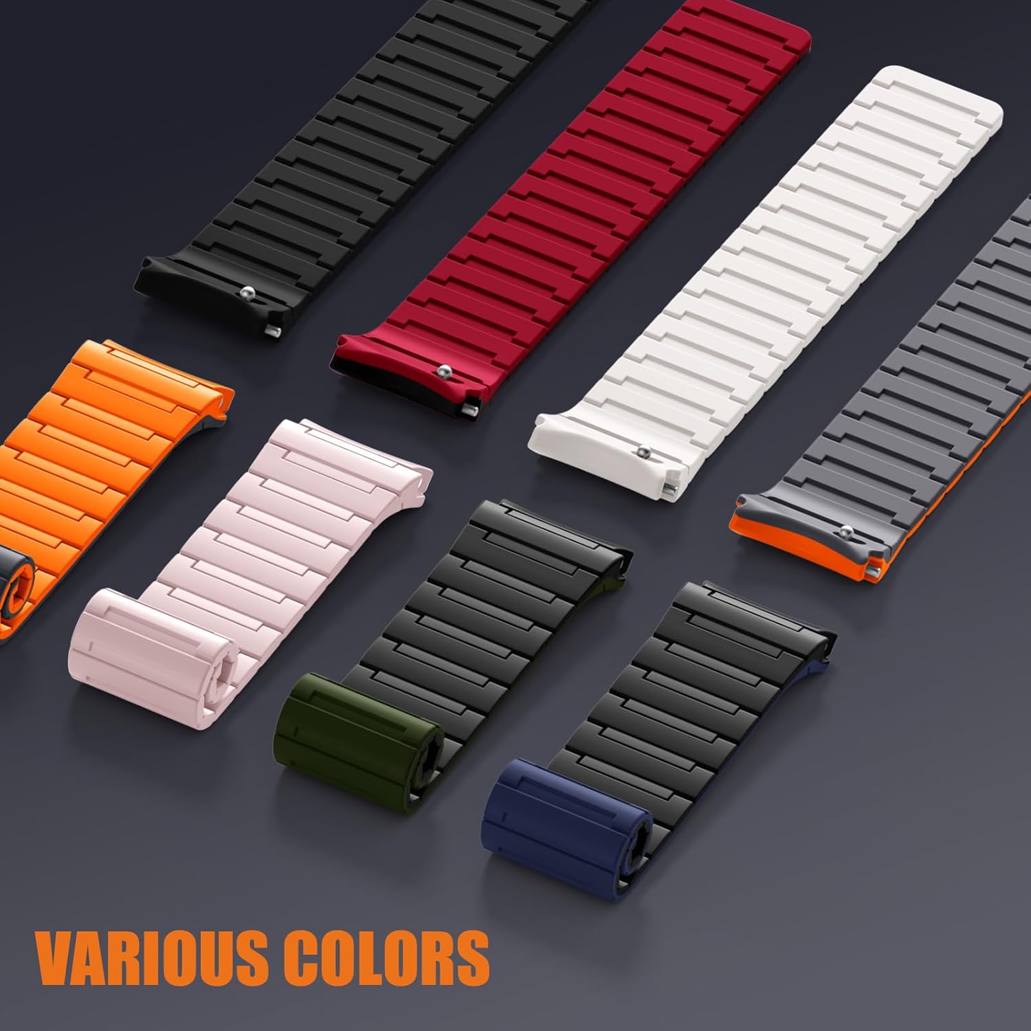 SNBLK Magnetic Band Compatible with Samsung Galaxy Watch 7 Band 6 5 4 Active 2 FE 40mm 44mm/5 Pro 45mm/6 4 Classic/Watch 3, No Gap 20mm Magnet Silicone Sport Strap for Samsung Watch Bands Men Women - Image 8