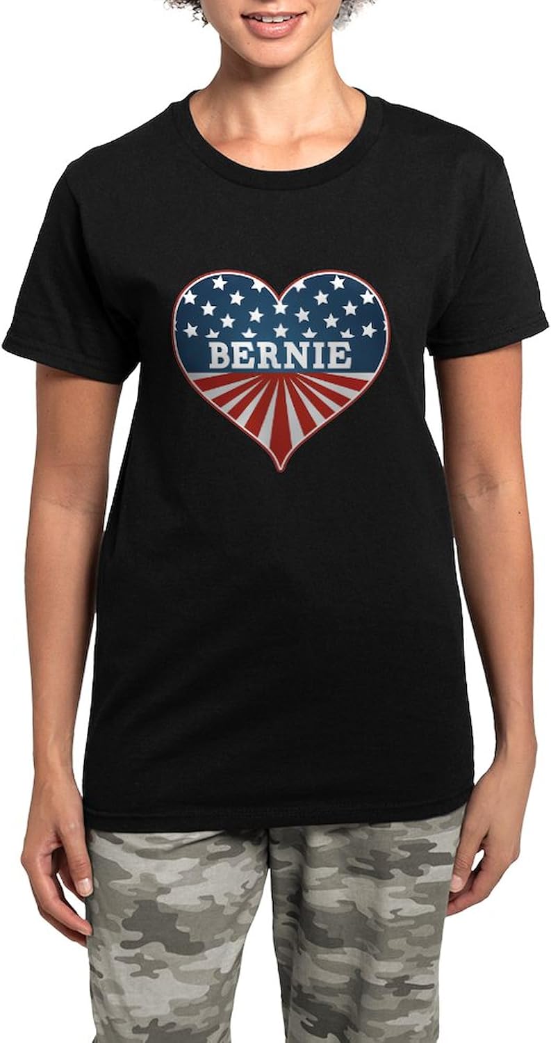 CafePress Heart Bernie Women's Dark Pajamas Womens Novelty PJ Sleepwear