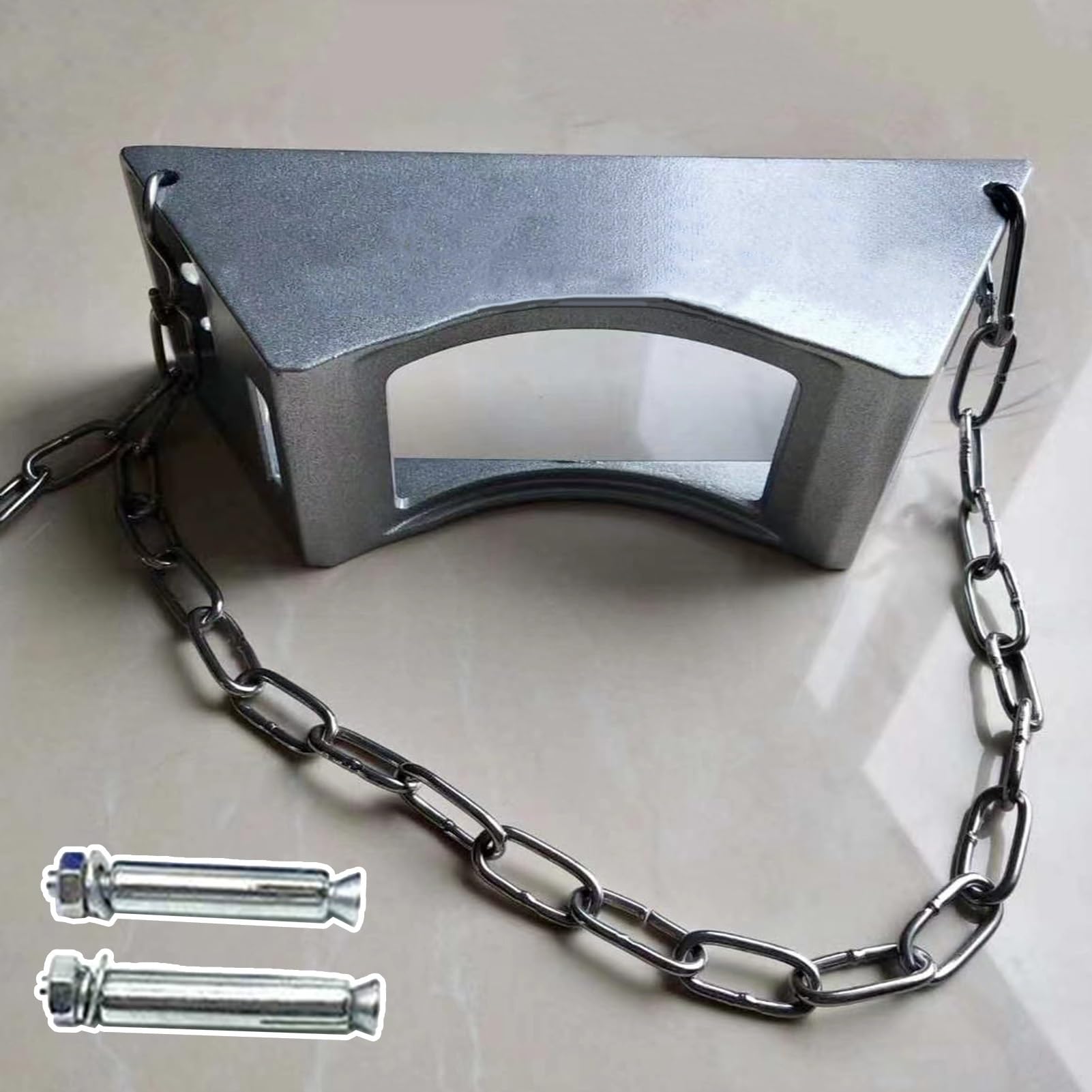 Portabotellas de Oxígeno Soporte de Pared para Tanque de Oxígeno de Aleación de Aluminio, Soporte para Cilindro de Gas con Tornillos y Cadena de Seguridad, Soporte para Cilindro de Oxígeno Médico