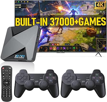 Kinhank Super Console X2 pro,Video Game Console with 37000+Classic Games,4K Retro Game Console,EmuELEC 4.6/Android 9.0 in 1