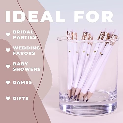 Miniatura 6 de Lápices de corazón para juegos de baby shower y juegos de despedida de soltera, mini lápices, juego de lápices pequeños para premios de juegos,