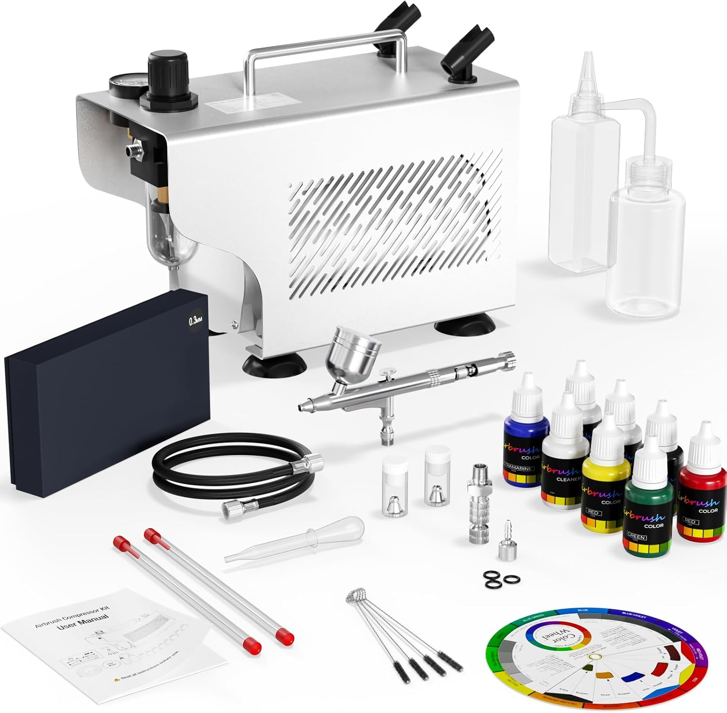 Air Brush Kit with Air Compressor, Airbrush Painting Set for Model Painting