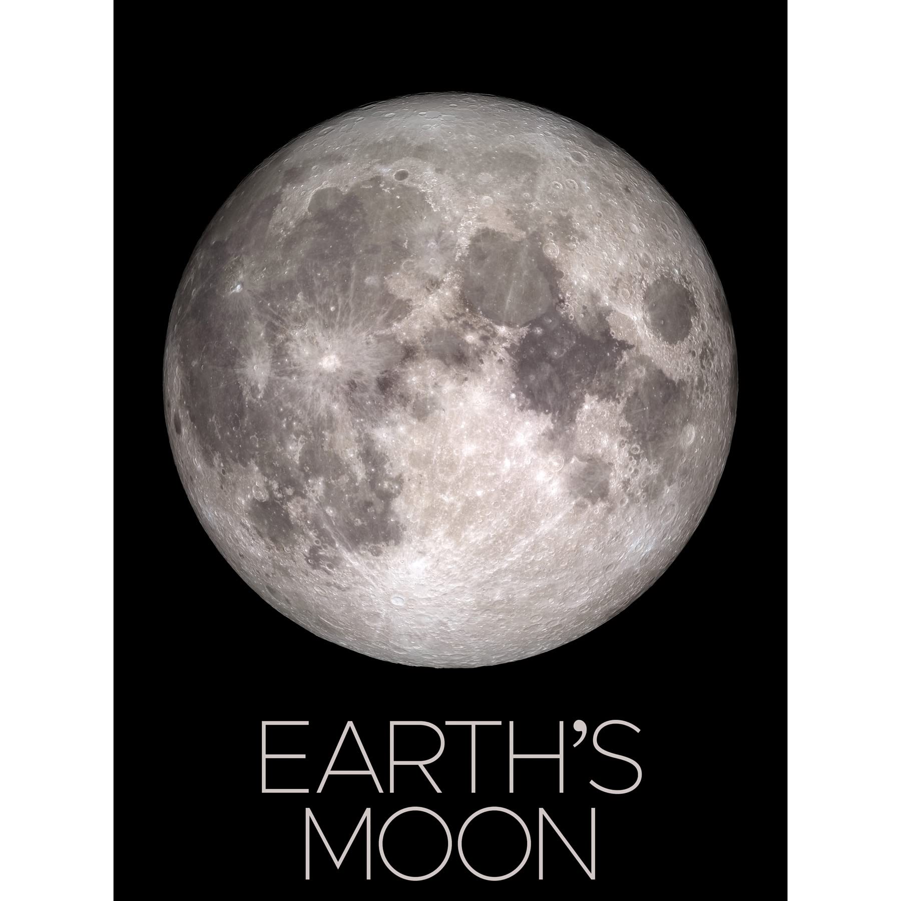 Artery8 NASA Our Solar System Earth's Moon Lunar Orbiter Image Unframed Wall Art Print Poster Home Decor Premium
