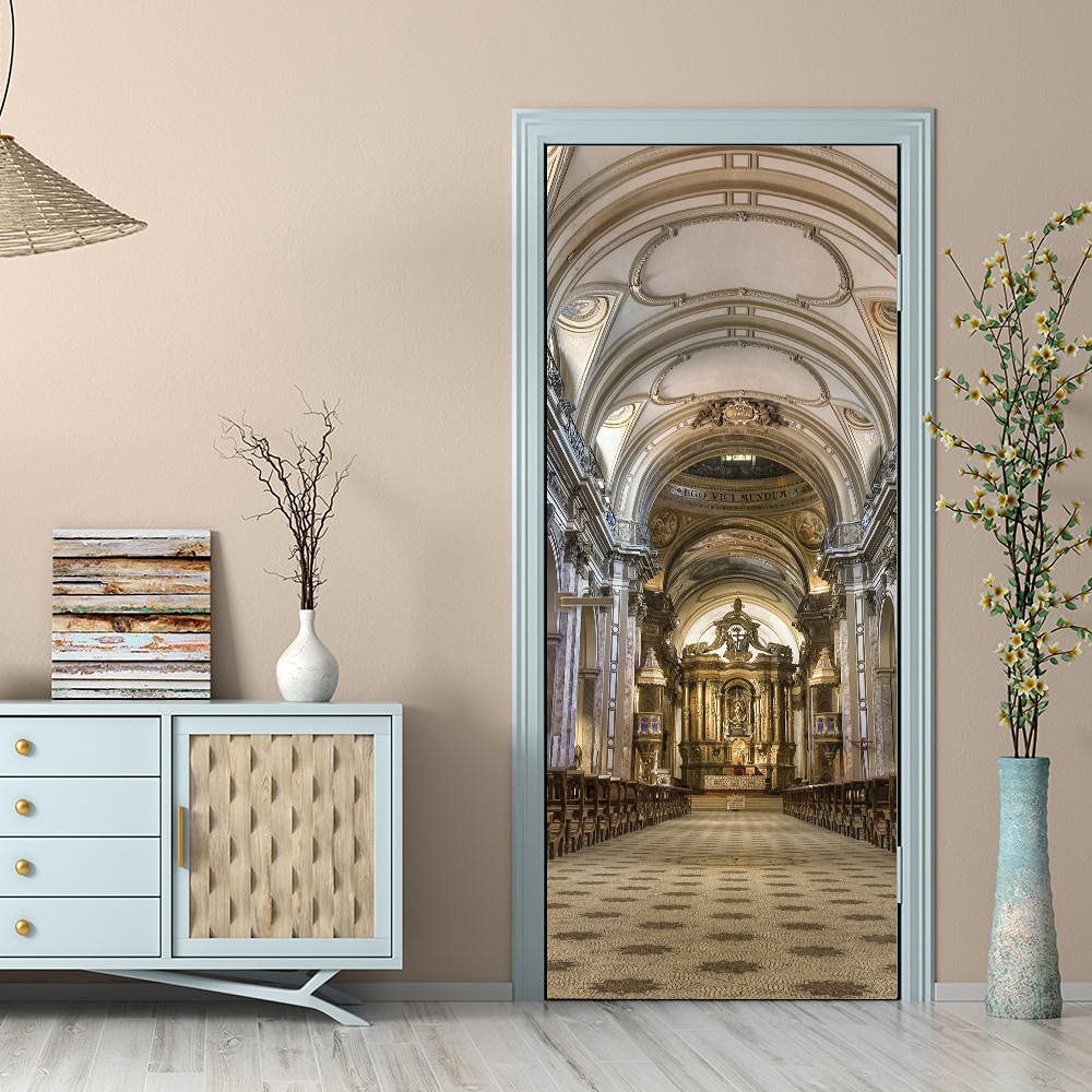 3D Adesivi Per Porte Murale Autoadesivo Porta Di Ferro Arrugginita Della Prigione Decorazione Della Casa Adesivi Murali Soggiorno Camera Da Letto Adesivi Rimovibili Per Poster Artistici 77 X 200 Cm
