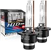 D2S Xenon HID Headlights Bulb, Xenon HID Replacement Bulbs, 6000K Diamond White, Up to 300% Brightness (35W, Pack of 2)
