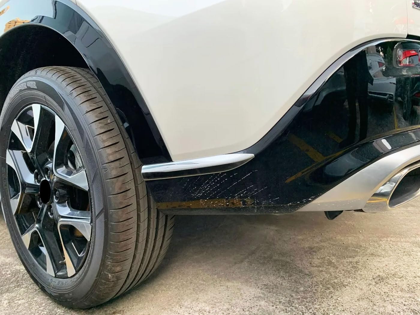 Anti-Collision Rear Bumper Lip Corner Compatible with Honda New HRV HR-V 2026 2025 2024 2023 Edge Guard Strip Protector Trims Car Accessories Stainless Steel 2PCS(Silver)