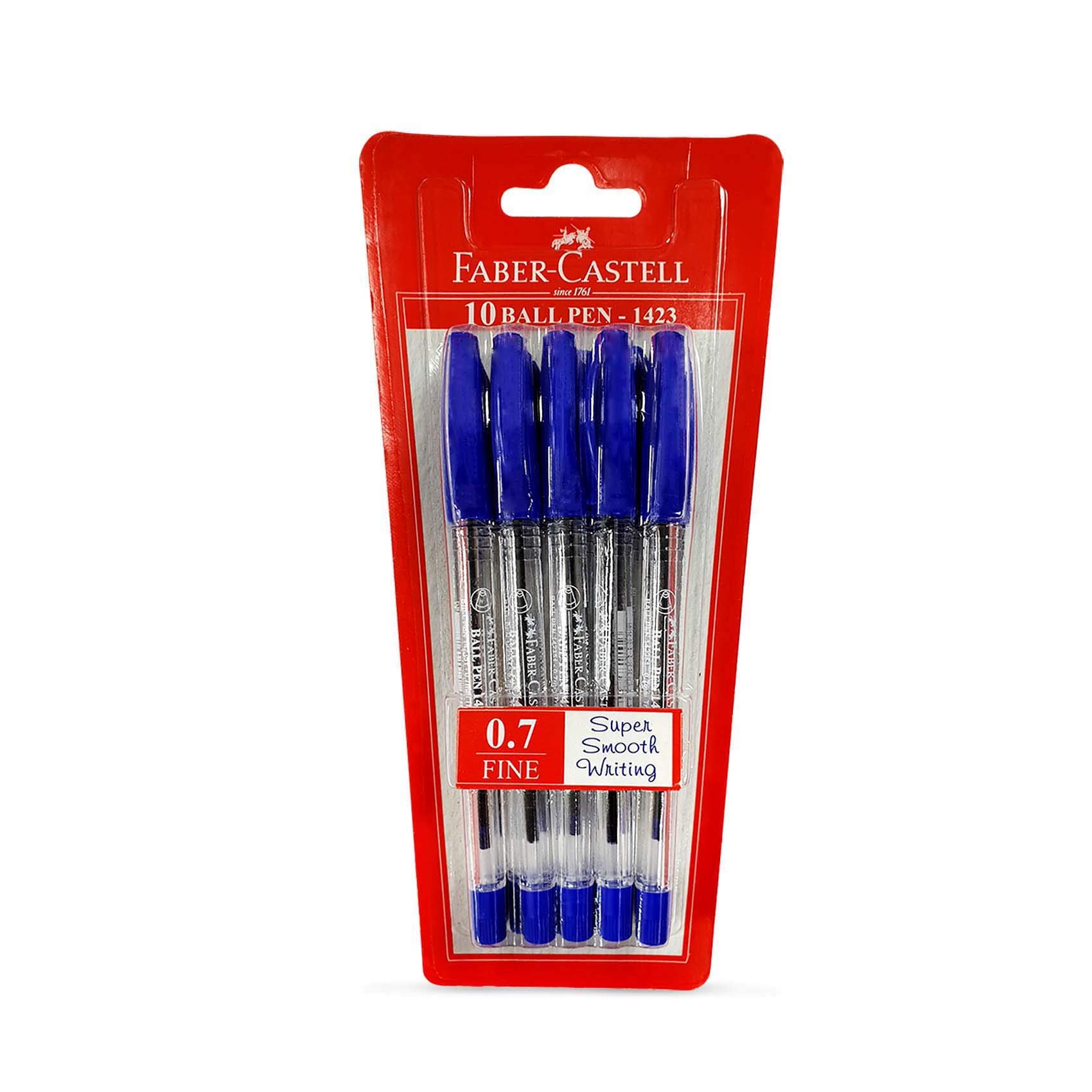Faber-Castell1423 Ball Pen 0.7Mm Blister Of 10Pc Blue