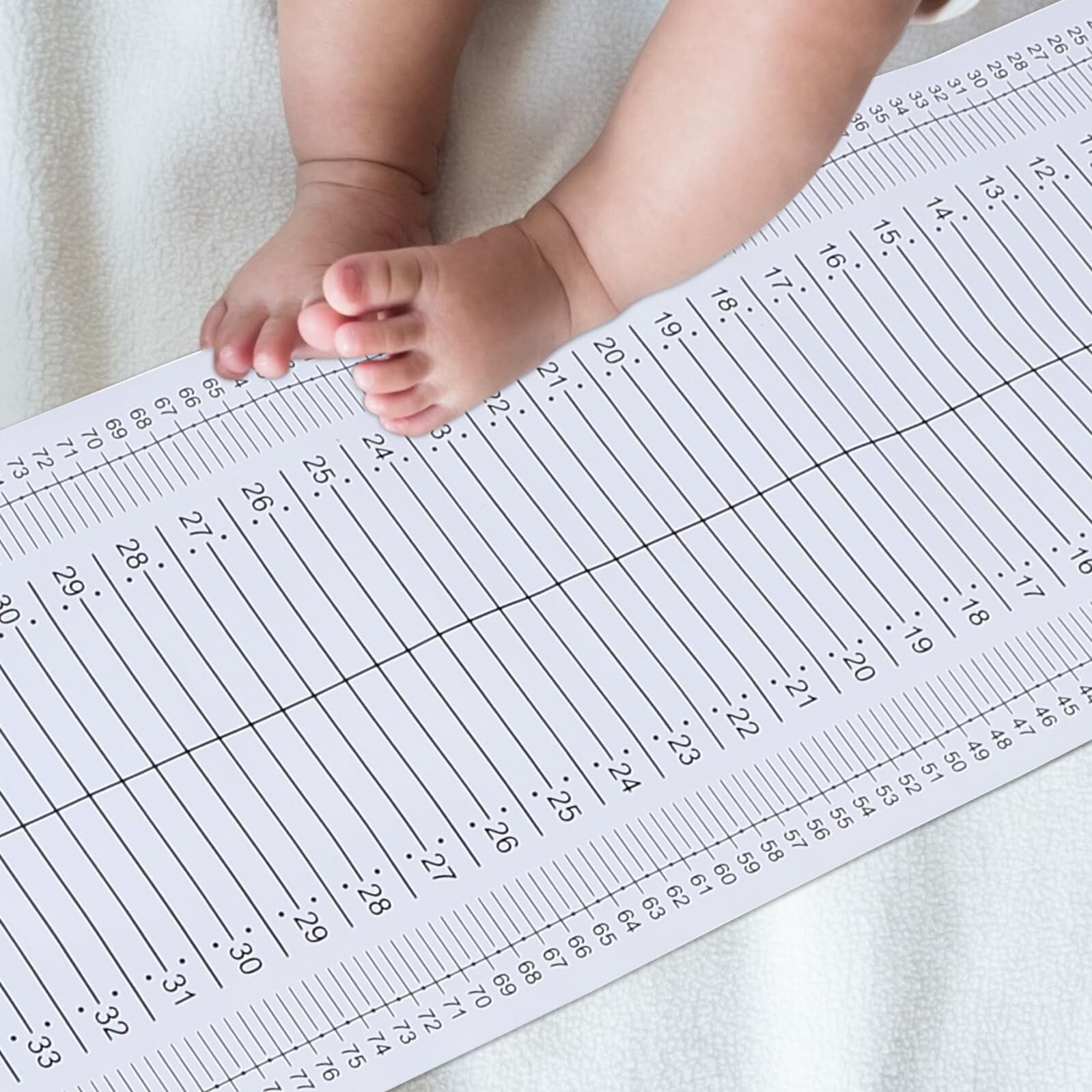 Abaodam Medidor de Altura Infantil Lavable de Material Seguro y Alfombra Medición para Bebés con Escala Precisa In para Uso Casa y Consultorios