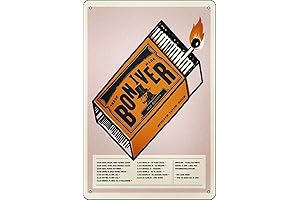 Bon Iver Tour Essential Poster Metal Tin Sign: Embellish Your Space with Timeless Music Memorabilia