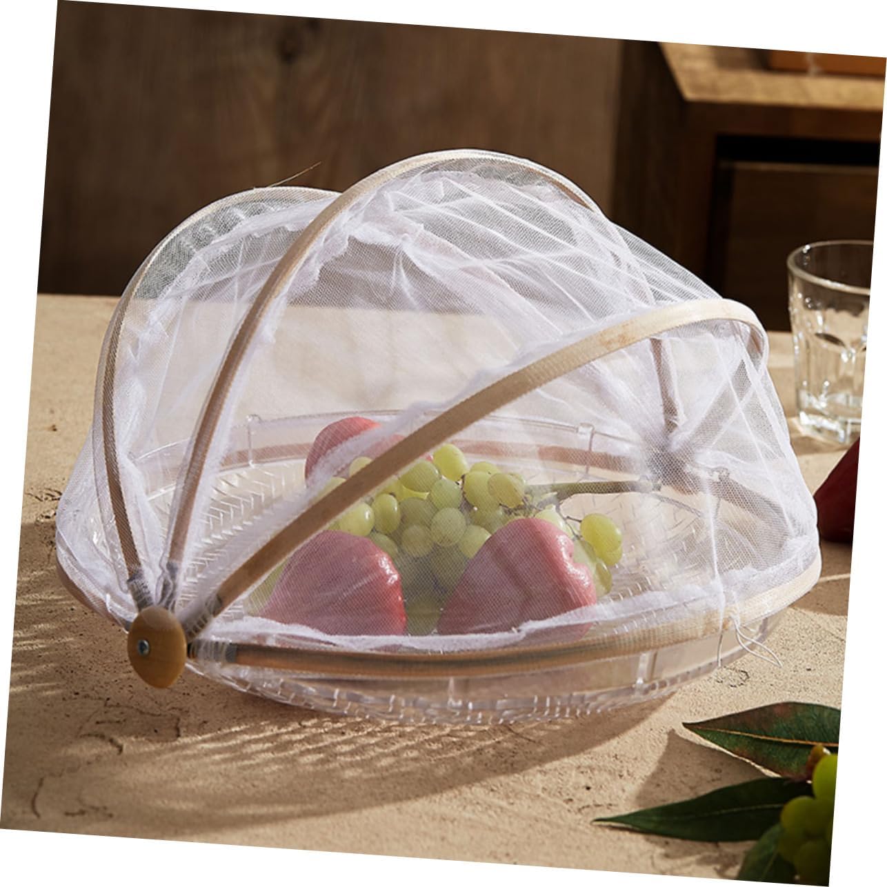 Bread Basket Tray Picnic Covers Drying Food Cover Serving Baskets Bamboo Craftwork